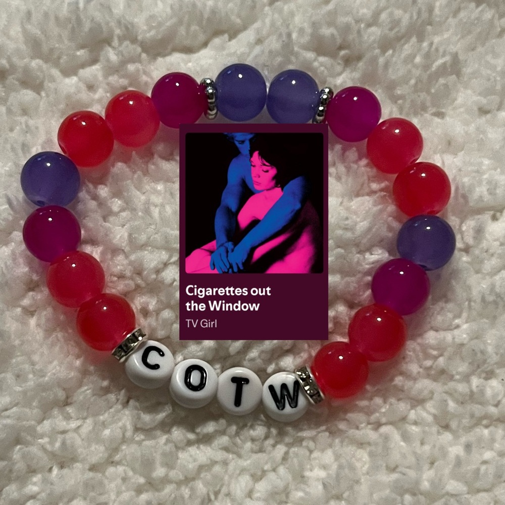 Pink and Purple TV Girl Beaded Bracelet